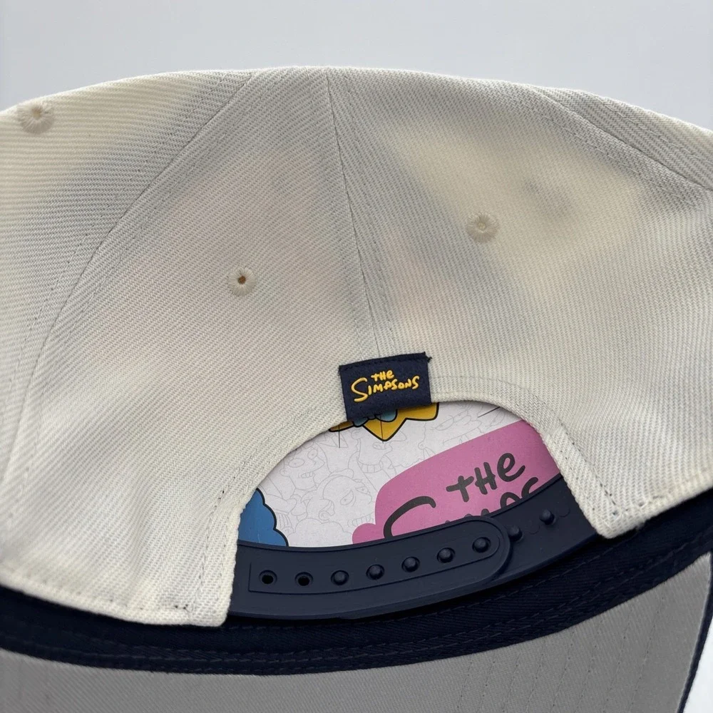 The Simpsons Premium Adjustable Lids A-Frame Hat Exclusive Cream Navy